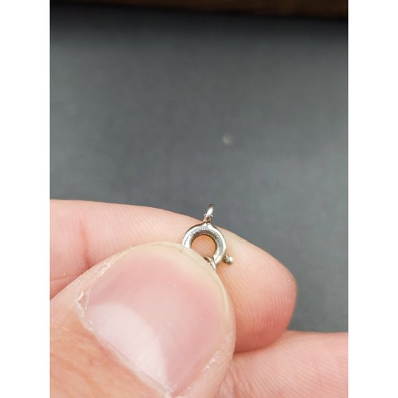 16 Inch Sterling Silver Double Heart Clear Quartz Gem Pendant Necklace - Picture 5 of 7